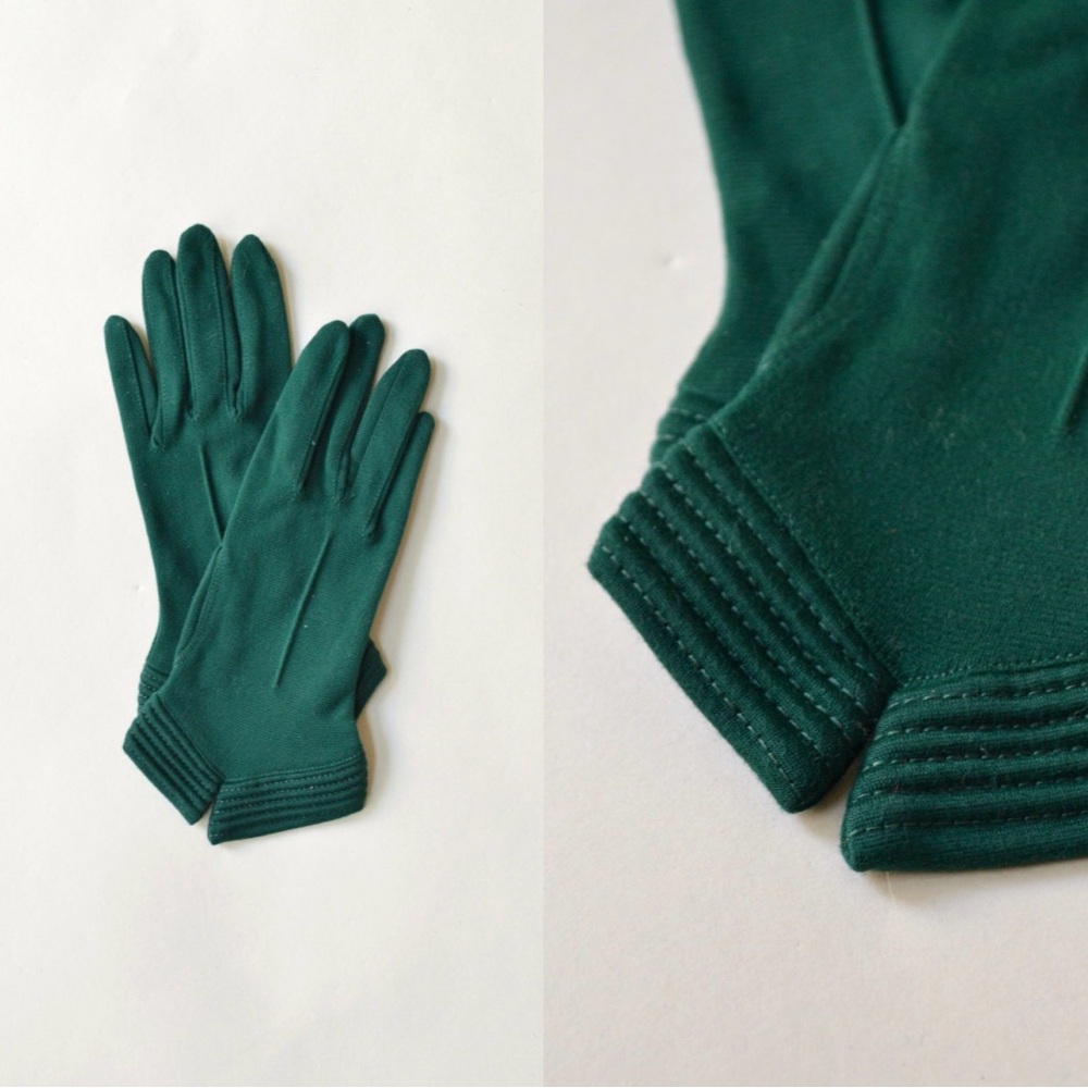 Classic Dark Green Dress Gloves